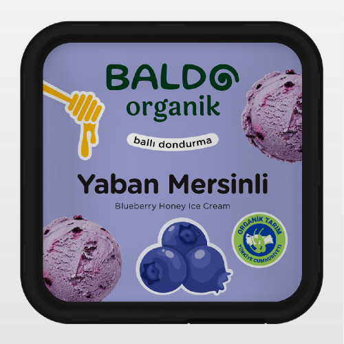 Organik Yaban Mersinli Dondurma (400 gr) Baldo