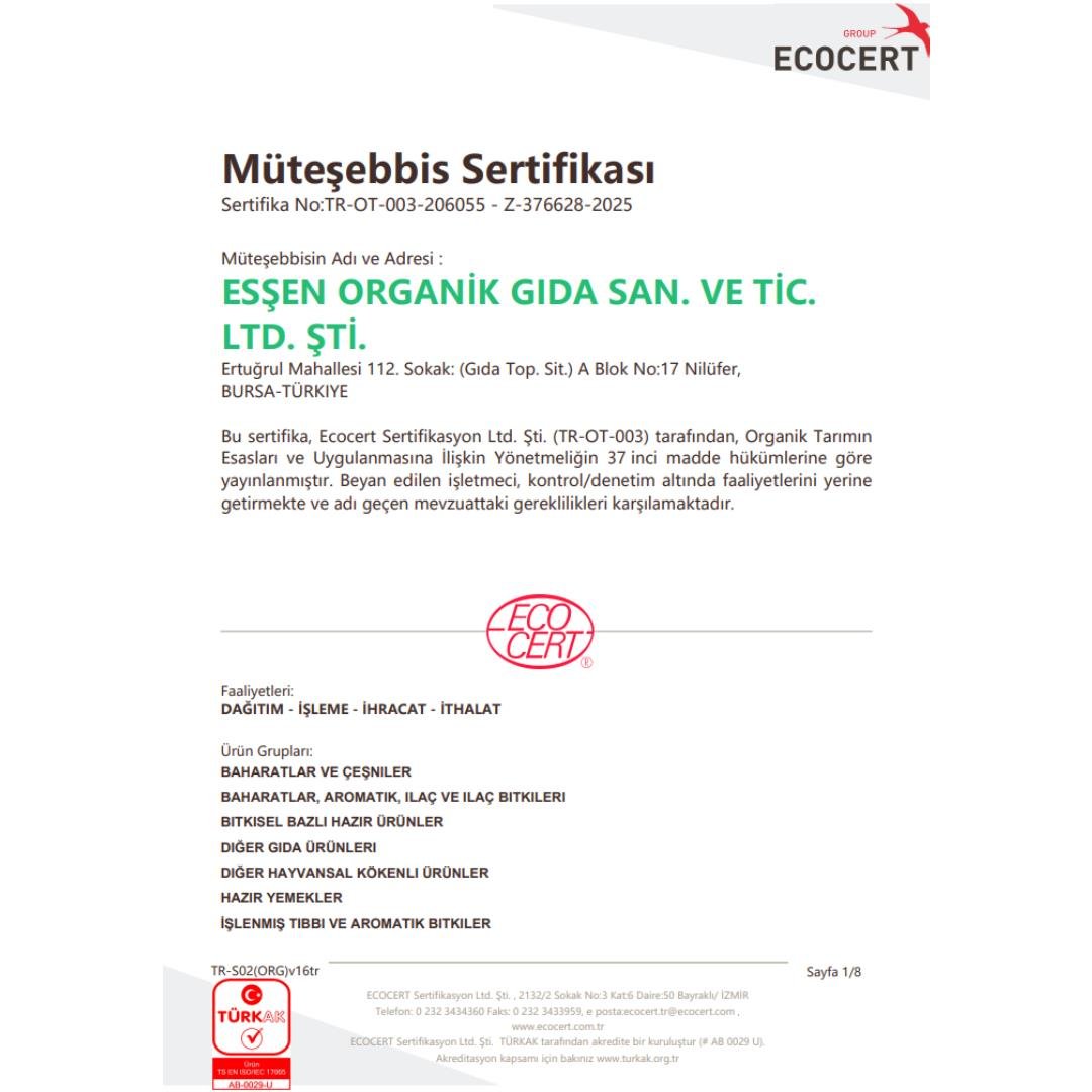 Organik Yağlı Sele Süper Siyah Zeytin, İri Boy (390 gr) Essen