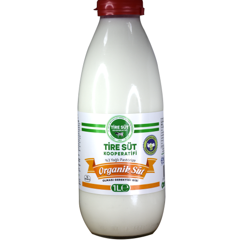 Organik Yağlı Süt (1 litre) Tire Süt.