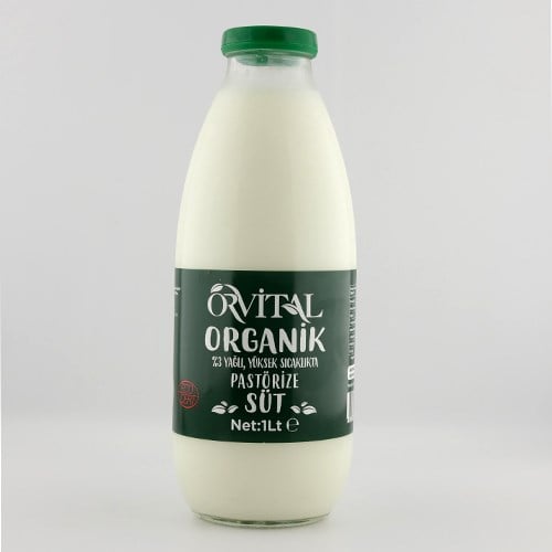 Organik Yağlı Süt, Orvital (1 Litre)