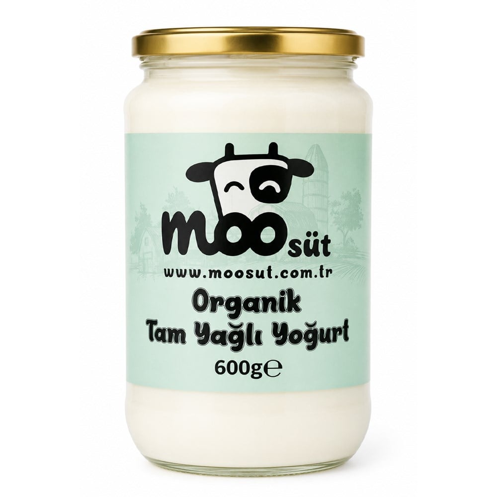 Organik Yoğurt Cam (600gr) MOO