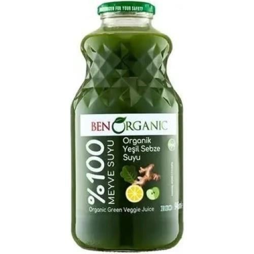 Organik Zencefilli Yeşil Sebze Suyu (946 ml) Benorganic