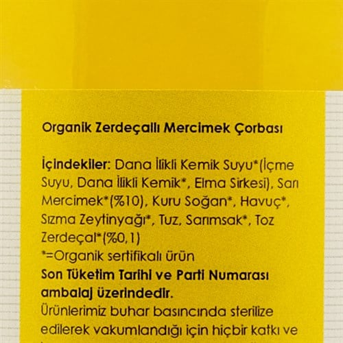 Organik Zerdeçallı Mercimek Çorbası (450 ml) Magida