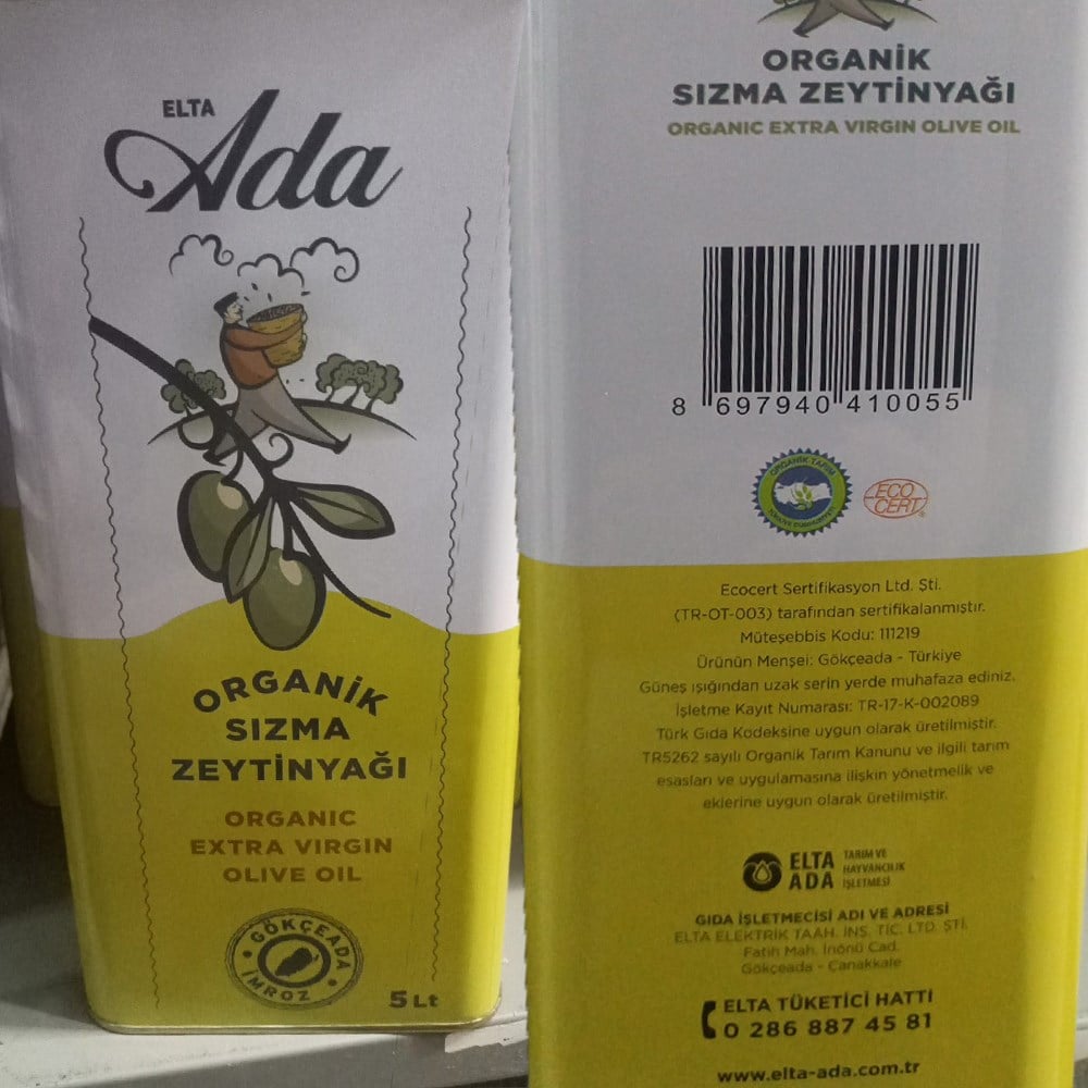 Organik Zeytinyağı (5 Litre) Ada