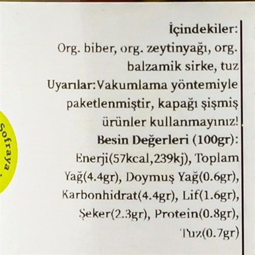 Organik Zeytinyağlı Biber Sote (600 gr) Farge