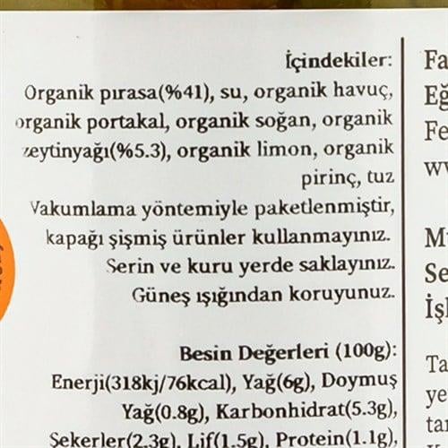 Organik Zeytinyağlı Pırasa Yemeği (600 gr) Farge