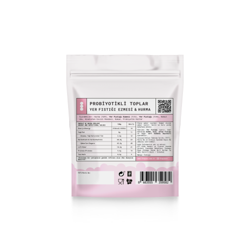 Probiyotik Hurma Topları - Yer Fıstığı Ezmeli (80 gr) Fropie