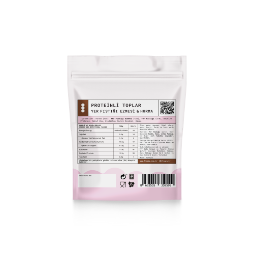 Protein Hurma Topları - Yer Fıstığı Ezmeli (85 gr) Fropie