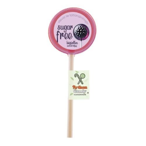 Şeker İlavesiz Kristal Lollipop Böğürtlen (adet) Artisan Candy Handmade