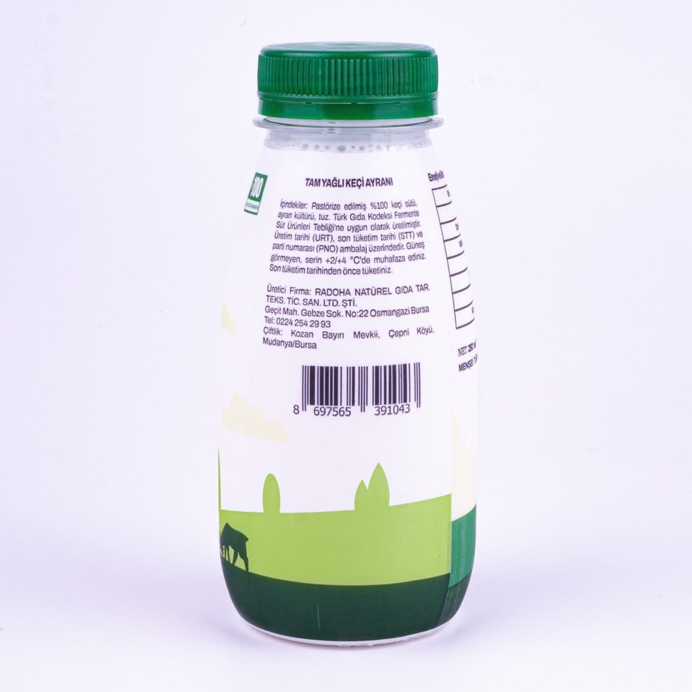 Tam Yağlı Keçi Ayranı (250 ml) Seçen Çiftliği