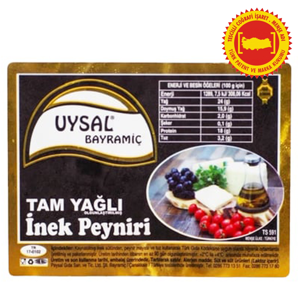 Tam Yağlı Klasik İnek Peyniri  (650 gr) Uysal
