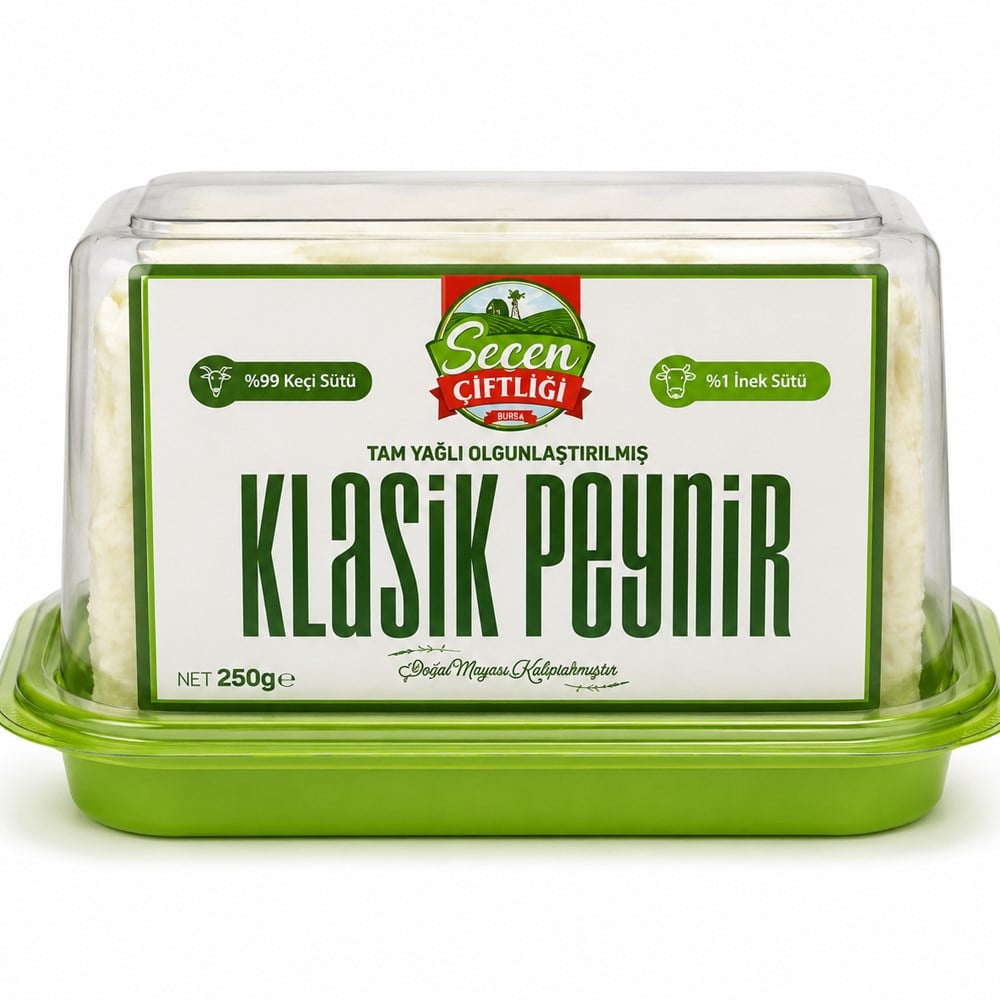 Tam Yağlı Olg %100 Keçi Klasik Beyaz Peynir (250 gr) Seçen Çiftliği