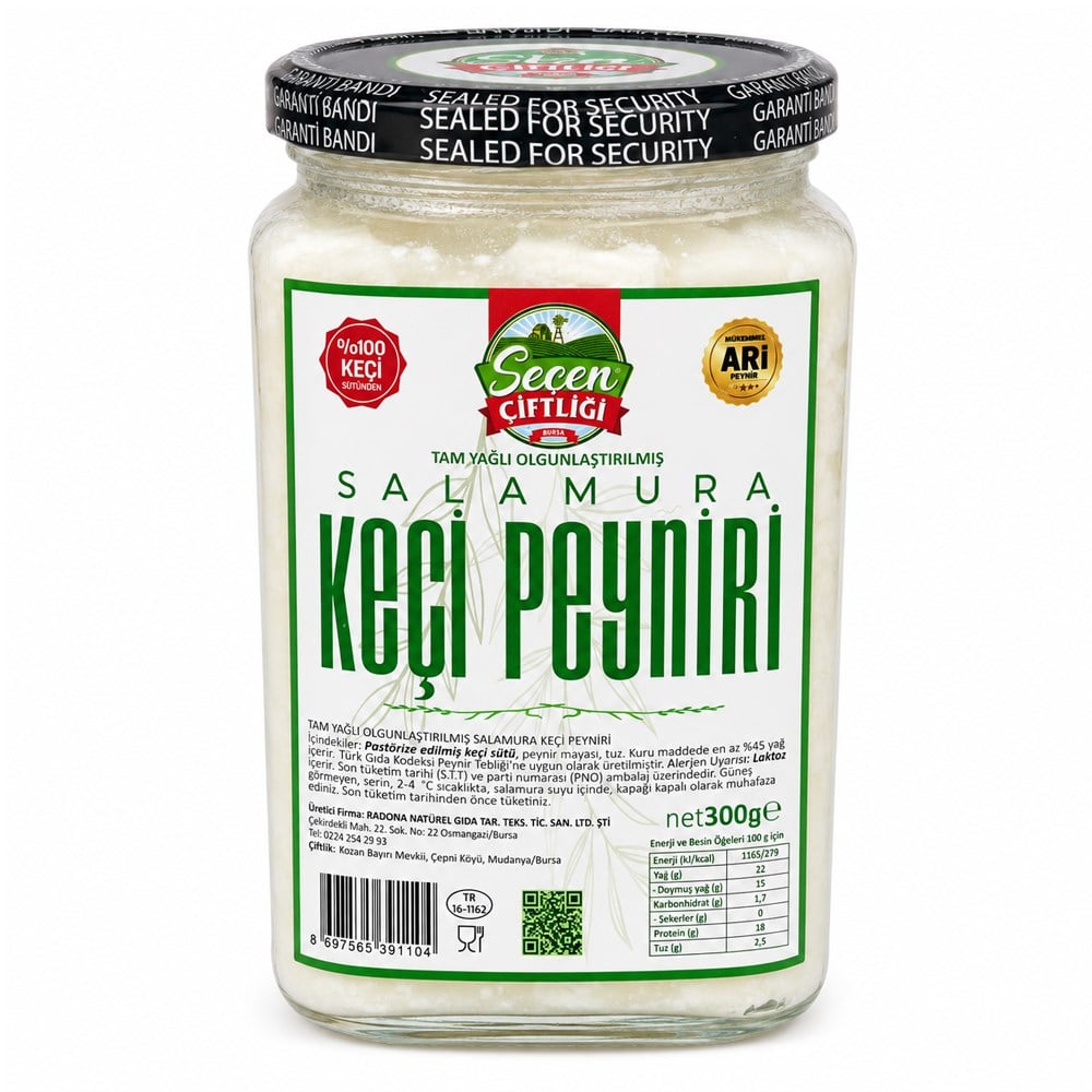 Tam Yağlı Olg %100 Keçi Klasik Salamura Peynir (300 gr) Seçen Çiftliği