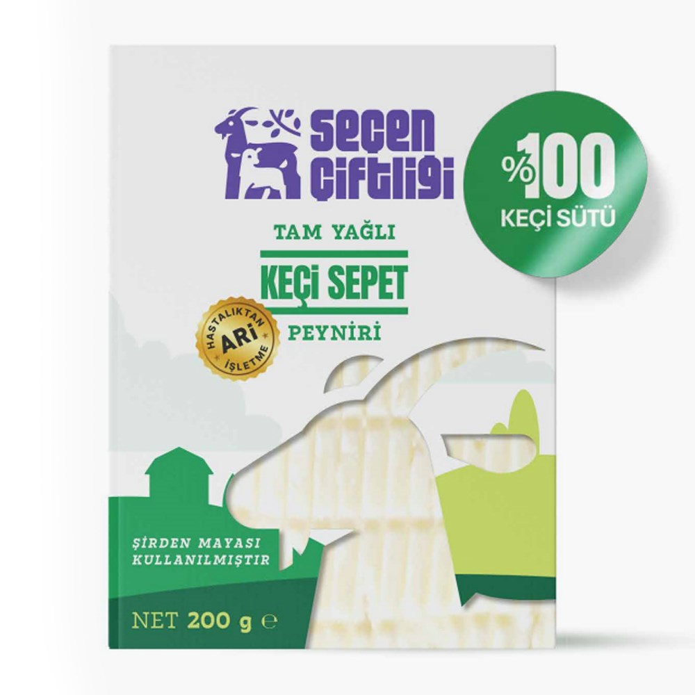 Tam Yağlı Taze Keçi Sepet Peyniri (200 g) Seçen Çiftliği