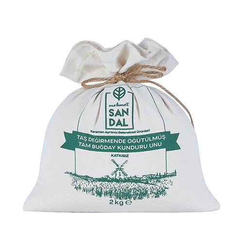 Taş Değirmende Öğütülmüş Tam Buğday Kunduru Unu (2 Kg)  Mehmet Sandal