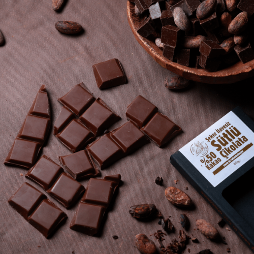 Vegan Sütlü Çikolata-%50 Kakao (80 gr) Aroha
