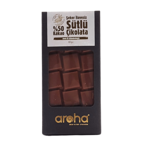 Vegan Sütlü Çikolata-%50 Kakao (80 gr) Aroha
