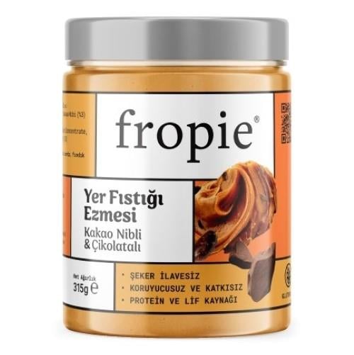 Yer Fıstığı Ezmesi, Kakao Nibi (315 gr) Fropie