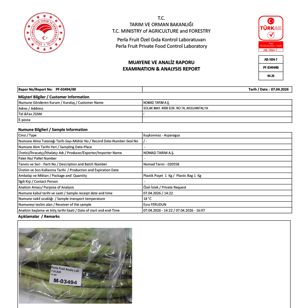 Yerli Kuşkonmaz,Balıkesir (300 gr)