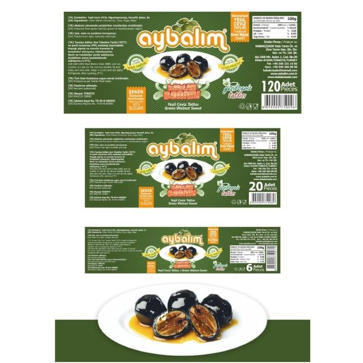 Yeşil Ceviz Tatlısı Kavanozda ( 400 Gr ) Aybalım