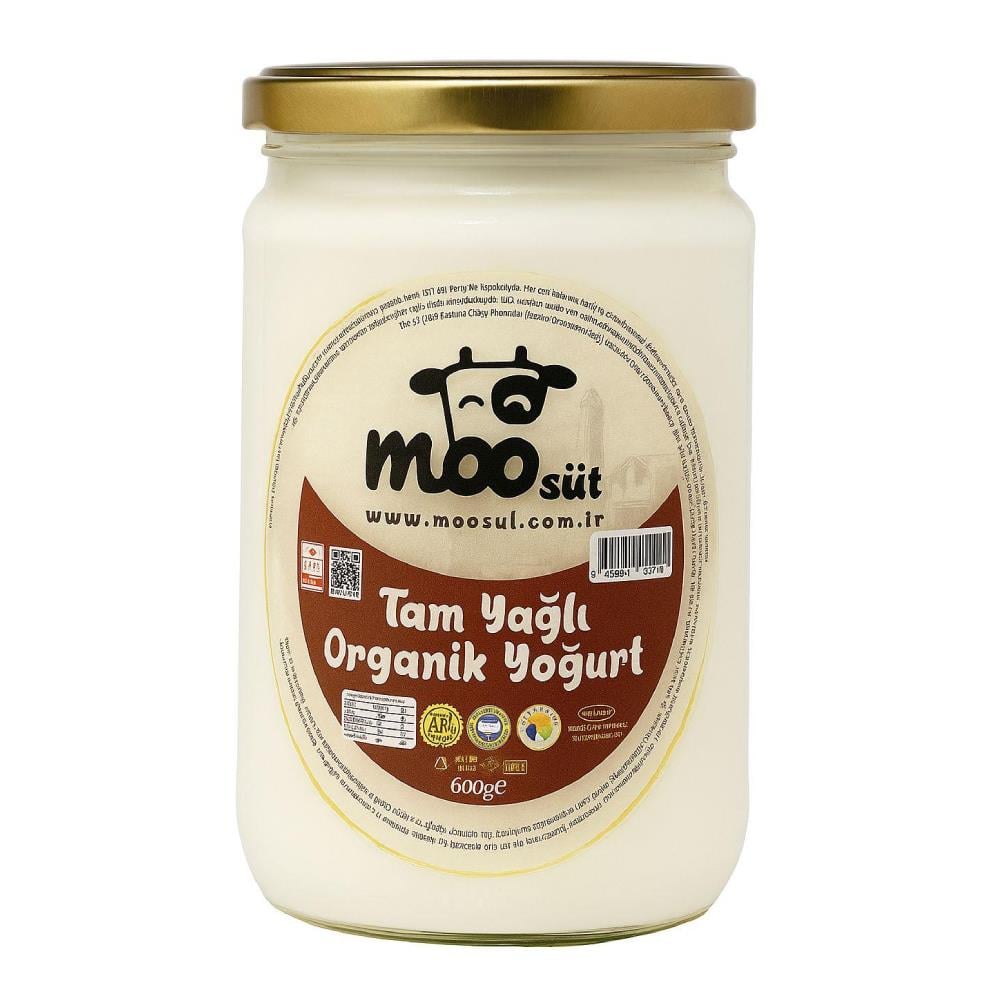 Organik Yoğurt Cam (600gr) MOO