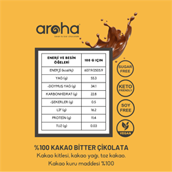 %100 Bitter Çikolata (80 gr) Aroha