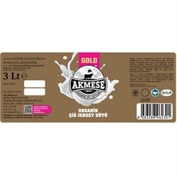 Akmeşe Organik Jersey Çiğ Süt (3 lt Pet Şişe)