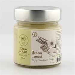 Beyaz Çikolata ve Vanilyalı Badem Ezmesi (220 gr) Kocamaar Çiftliği görseli.