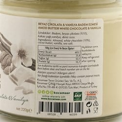Beyaz Çikolata ve Vanilyalı Badem Ezmesi (220 gr) Kocamaar Çiftliği