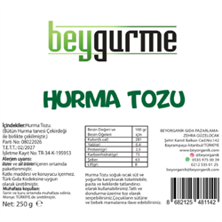 Beygurme Hurma Tozu (250 gr) Beyorganik