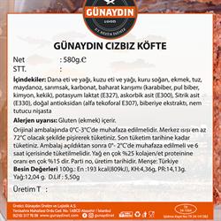 Cızbız Köfte (580 gr) Günaydın