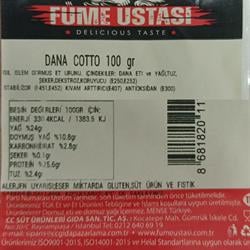 Dana Cotto Füme Dilim (100 gr) Füme Ustası