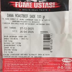 Dana Rozbif Sade Dilim (100 gr) Füme Ustası