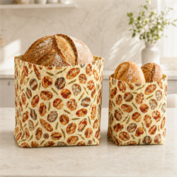 Doğal Balmumu Ekmek Saklama Torbası 2Li Set (40x35 Cm + 35x30 Cm) Doğa Kucaklar