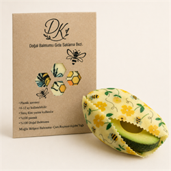 Doğal Balmumu Gıda Saklama Bezi 3lü Set (20x20 Cm + 30x30 Cm + 40x40 Cm) Doğa Kucaklar