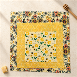 Doğal Balmumu Gıda Saklama Bezi 3lü Set (20x20 Cm + 30x30 Cm + 40x40 Cm) Doğa Kucaklar
