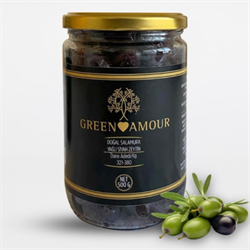 Doğal Salamura Siyah Zeytin (500 Gr) Green Amour
