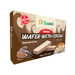 Dr.Gluten Glutensiz Kakaolu Gofret (100gr) görseli.