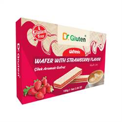 Dr.Gluten Glutensiz Çilekli Gofret (100gr) görseli.