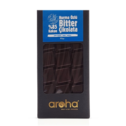 Hurma Özlü Bitter Çikolata- %85 Kakao (80 gr) Aroha