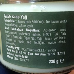 Locavore Jersey Ghee Sade Yağ (230 gr) Shemsa Naturals Locavore