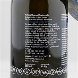 Natürel Sızma Zeytinyağı, Erken Hasat, Soğuk Sıkım (500 ml) Mavras