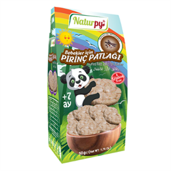 Naturpy Bebekler İçin Pirinç Patlağı Keçiboynuzlu (Glutensiz) (50gr) görseli.
