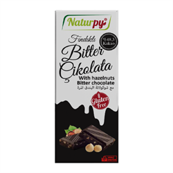 Naturpy Bitter % 48,3 Kakaolu Fındıklı Chocolate ( Glutensiz ) (100gr) görseli.