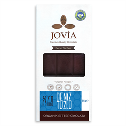 Organik %70 Bitter Deniz Tuzlu Çikolata (85 gr) Jovia görseli.