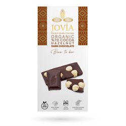 Organik %70 Bitter Fındıklı Çikolata (85 gr) Jovia görseli.