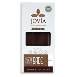 Organik %70 Bitter Sade Çikolata (85 gr) Jovia görseli.