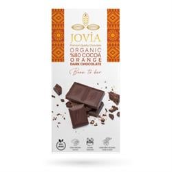 Organik %80 Bitter Portakallı Çikolata (85 gr) Jovia görseli.