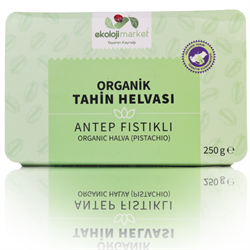 Organik Antep Fıstıklı Tahin Helvası (250 gr) Ekoloji Market görseli.