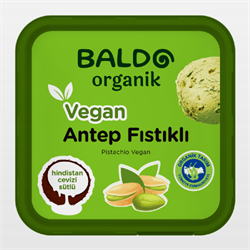 Organik Antep Fıstıklı Vegan Dondurma (400 gr) Baldo